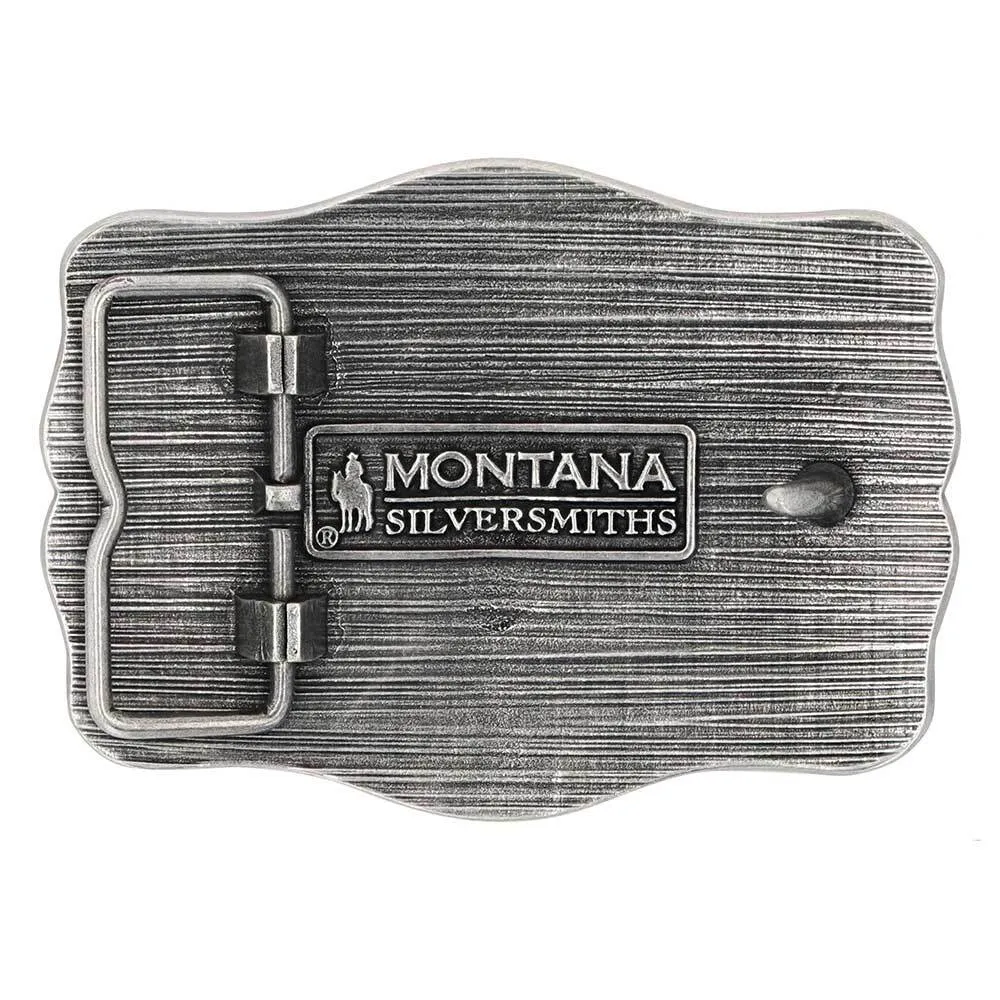 Montana Silversmiths Men's Ropin' Ready Longhorn Attitude Belt Buckle A930