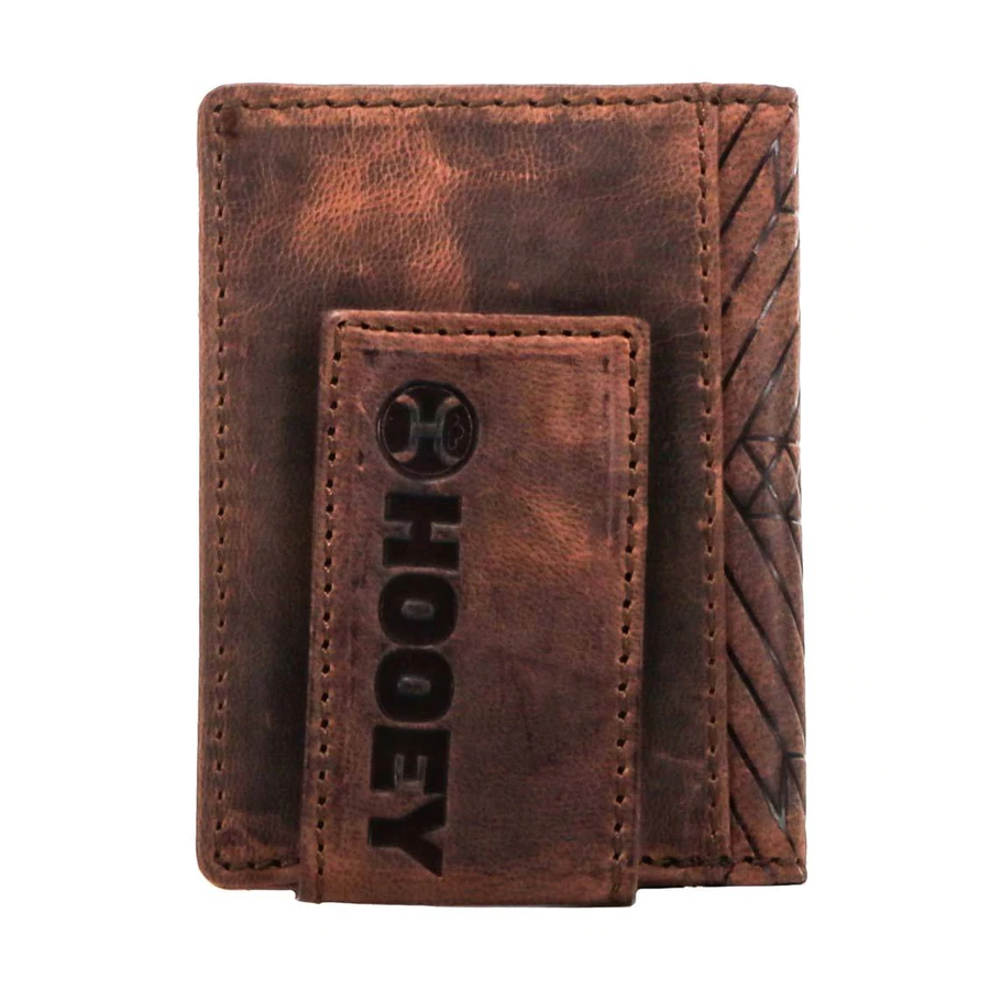 Hooey "Austin" Bi-fold Brown Aztec Money Clip Wallet HFBF005-BR
