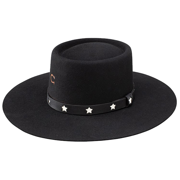 Charlie 1 Horse Cosmic Cowgirl Black Felt Hat CWCSMC-253607