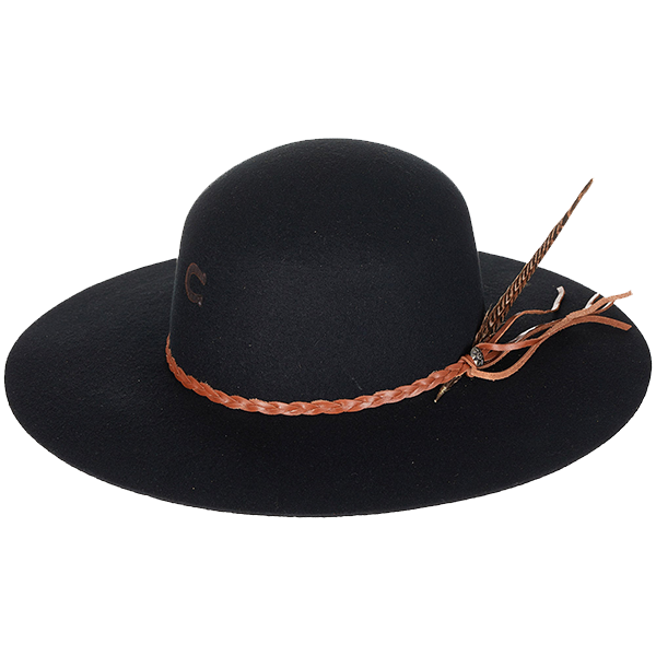 Charlie 1 Horse Wanderlust Wool Hat Black Size Small Charlie 1 Horse Felt Hats - Wanderlust - Black - Billy main image 4