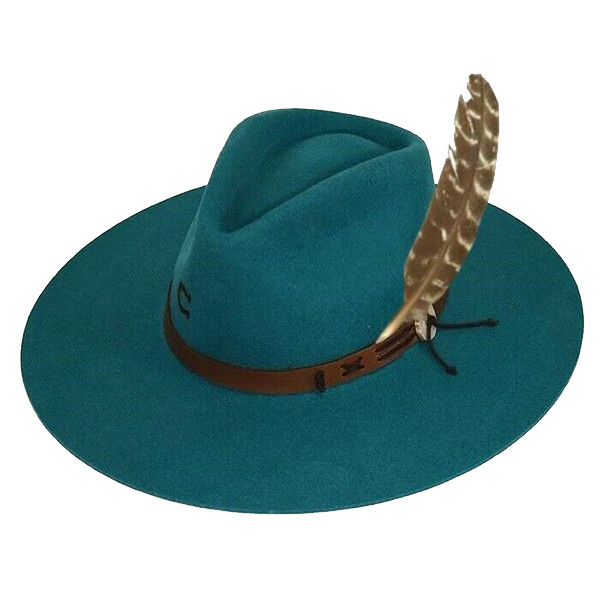 Teal felt best sale hat