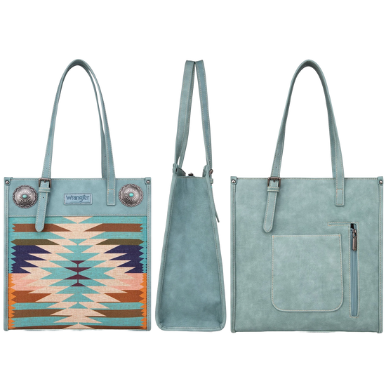 Wrangler Ladies Aztec Concealed Carry Turquoise Tote Bag WG52-G8317TQ