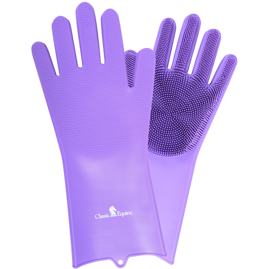 Classic Equine Wash Glove Purple