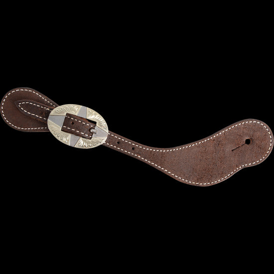 Martin Saddlery Cowboy Spur Straps With Guthrie Buckle Chocolate Roughout