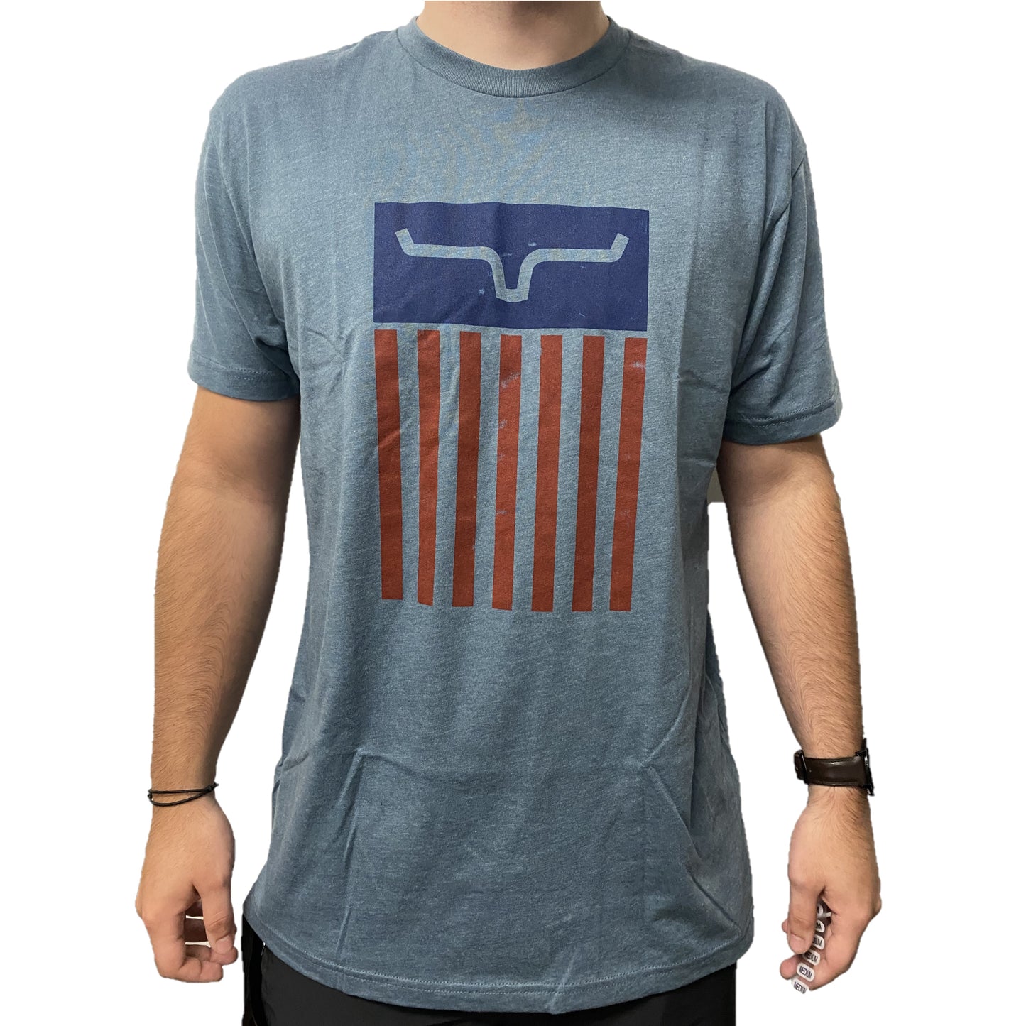 Kimes Ranch® Men's Logo Flag Short Sleeve Indigo Blue T-Shirt CTEE-IND