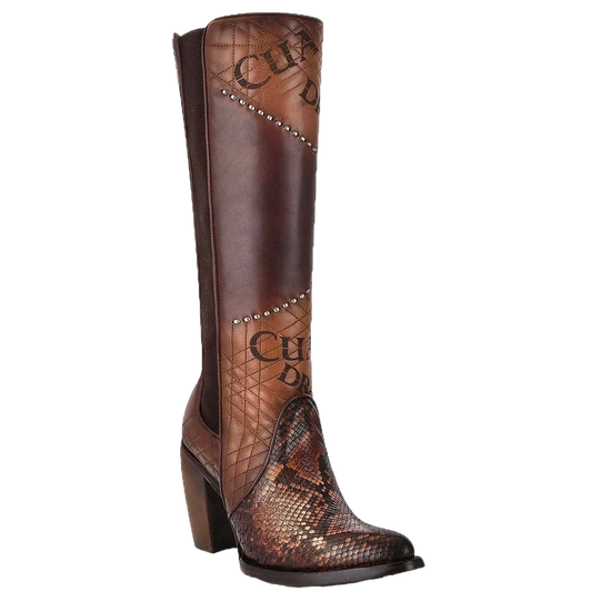 Cuadra Ladies Python Chestnut Brown Western Boots CU561