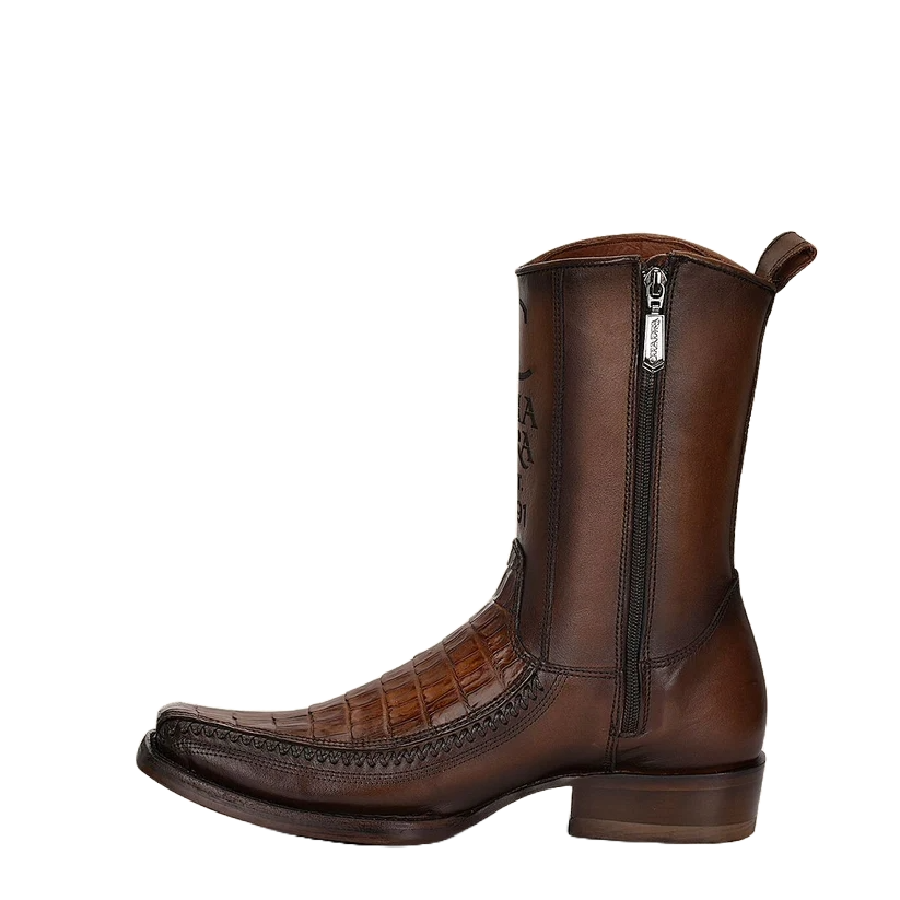 Cuadra Men's Caiman Leather Brown Western Boots CU698