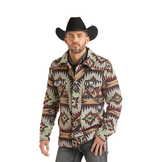 Powder River Outfitters Men's Aztec Button Down Jacket 92-2639