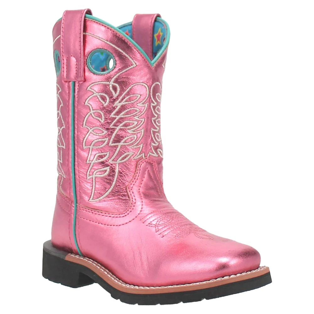 Dan Post Youth Aurora Square Toe Leather Western Boots DPC2975