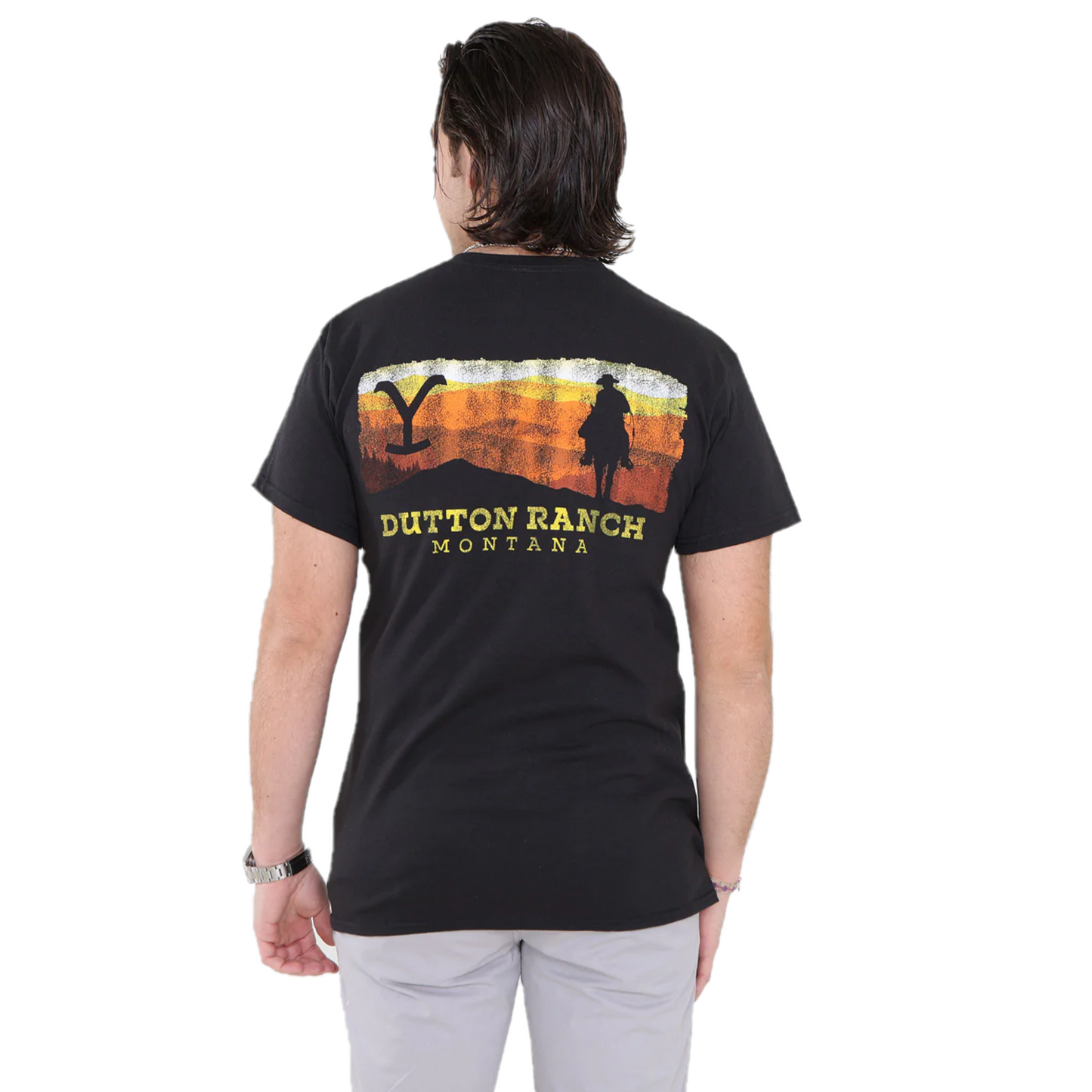 Yellowstone Men's Black Graphic Print T-Shirt 66-331-88