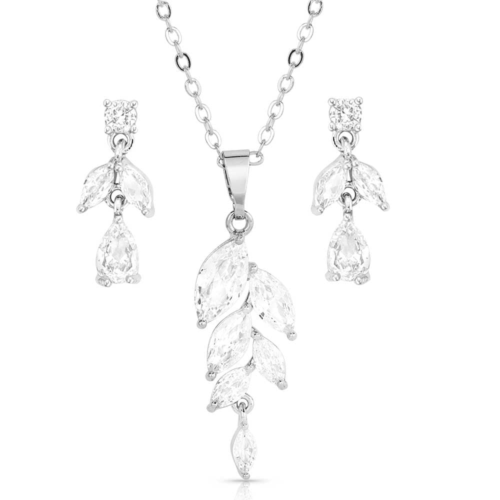 Montana Silversmiths Ladies Falling Petals Crystal Jewelry Set JS5643
