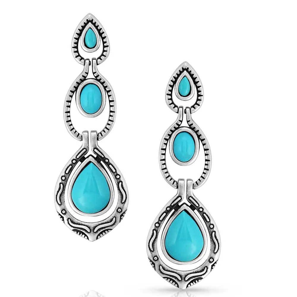 Montana Silversmiths Ladies Unmatched Beauty Turquoise Earrings ER5638