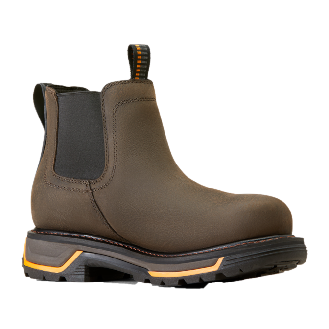 Ariat Men s Big Rig Chelsea Waterproof Iron Coffee Work Boots 10042545