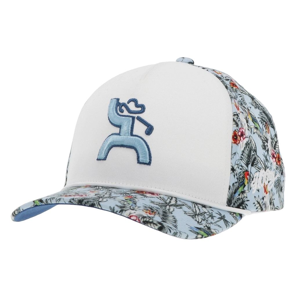 Hooey Cowboy Golf Floral White Cap 2416T WHFL Wild West Boot Store