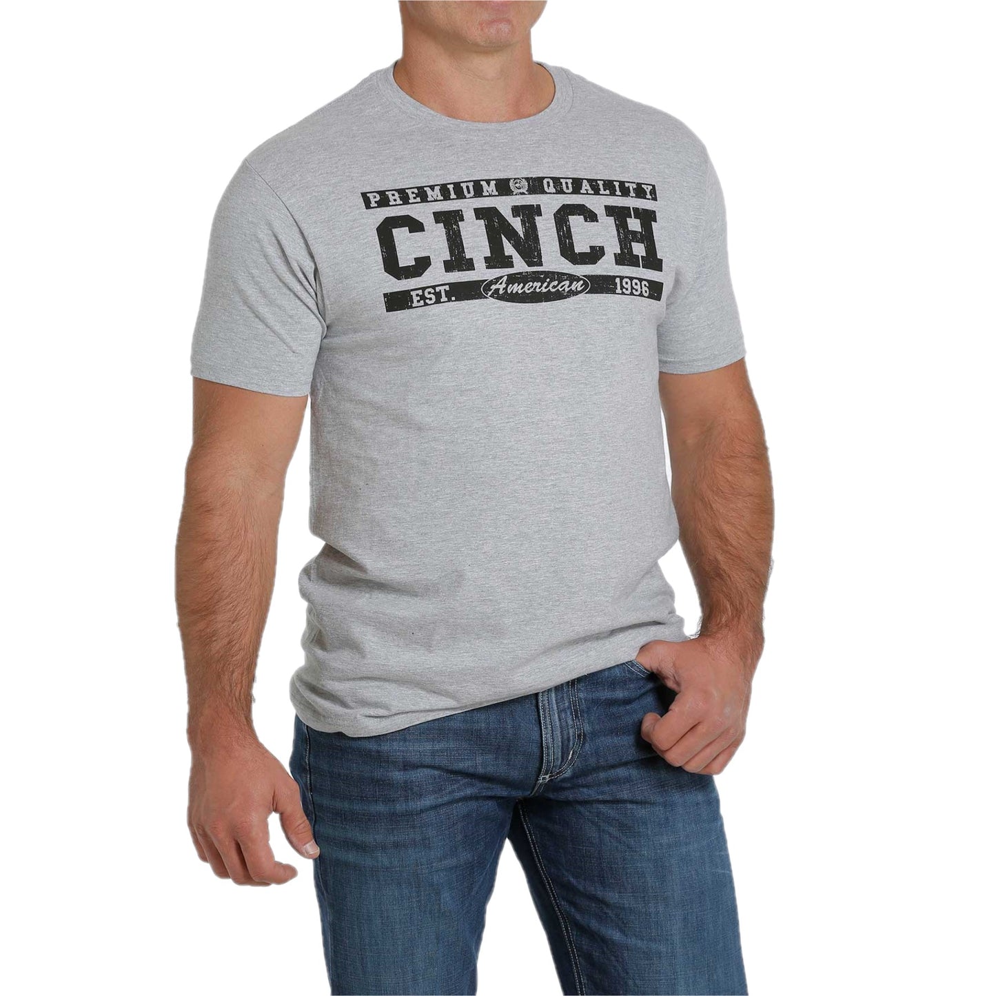 Cinch Men's Short Sleeve Heather Grey T-Shirt MTT1690453