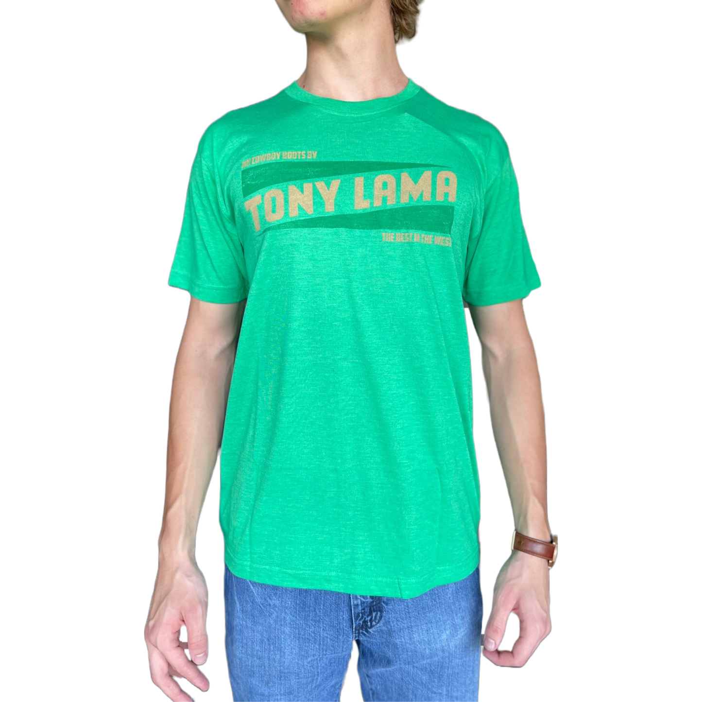 Tony Lama Men s Bright Green Heather Short Sleeve T Shirt TL G3185