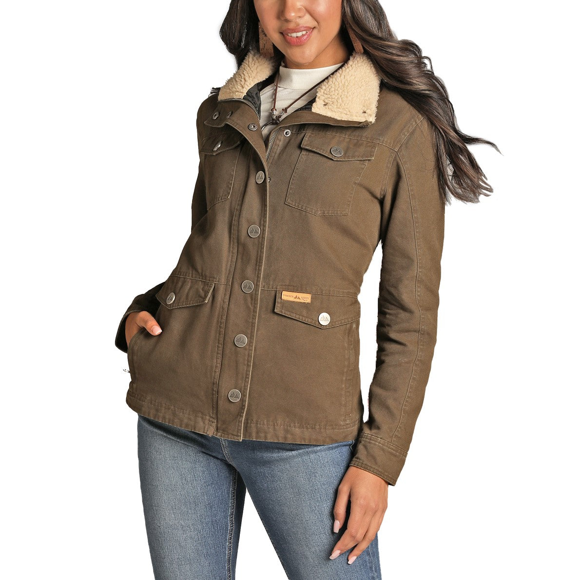 Powder River Outfitters Ladies Canvas Olive Rancher Jacket 52-1029-31