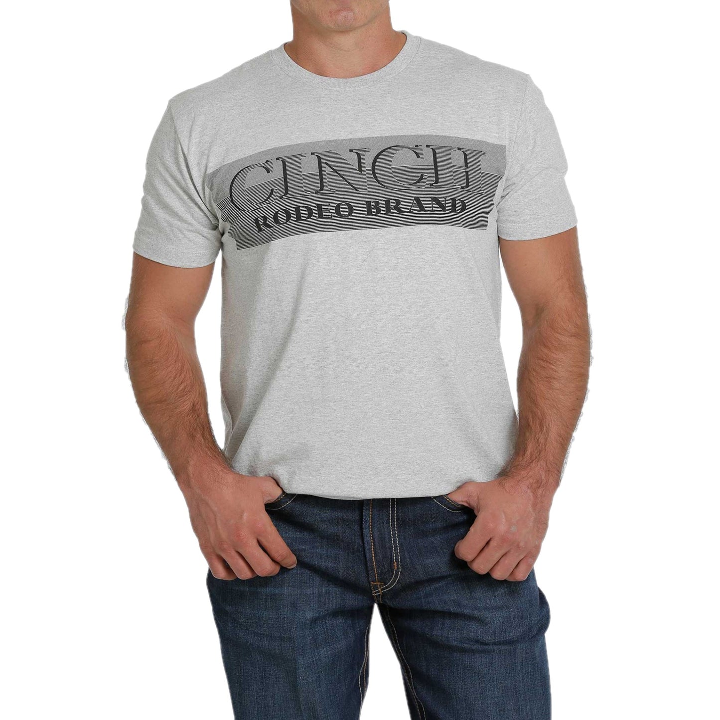 Cinch Men's Short Sleeve Jersey Heather Grey T-Shirt MTT1690456