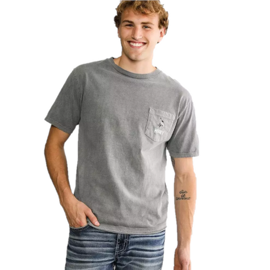 Hooey® Men's Cheyenne Short Sleeve Grey T-Shirt HT1548GY