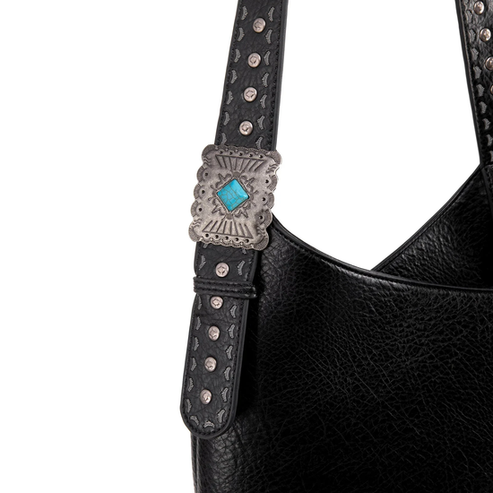 Wrangler Ladies Black Concealed Carry Fringe Hobo Bag WG61-918BK