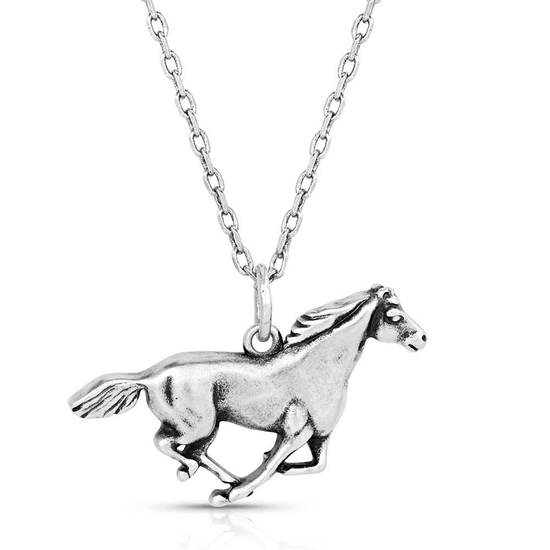 Montana Silversmith Ladies Running Horse Pendant Necklace NC5659