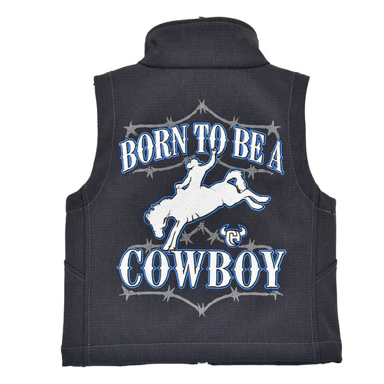 Cowboy Hardware Toddler Born To Be A Cowboy Smoke Grey Vest 787150-145