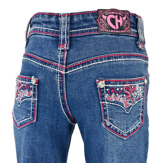 Cowgirl Hardware Toddler Girls Vine Paisley Bootcut Denim Jeans 802128-450
