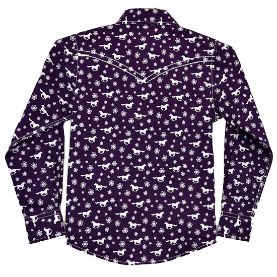 Cowgirl Hardware Girl's Daisy Rider Purple Snap Shirt  425519-191-K