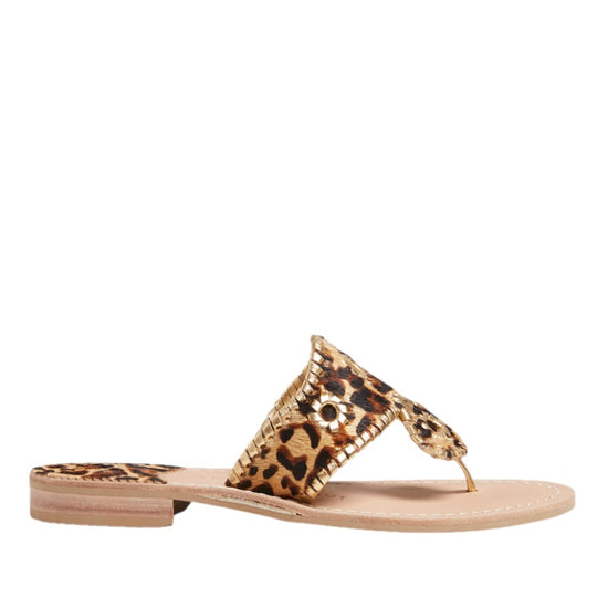 Jack Rogers Ladies Haircalf Leopard Flat Sandals 141211JK01