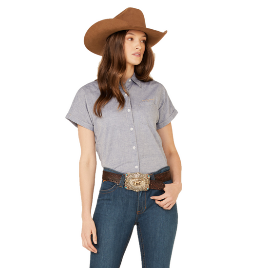 Kimes Ranch Ladies Ranchester Indigo Button Up Shirt RANCH-IND
