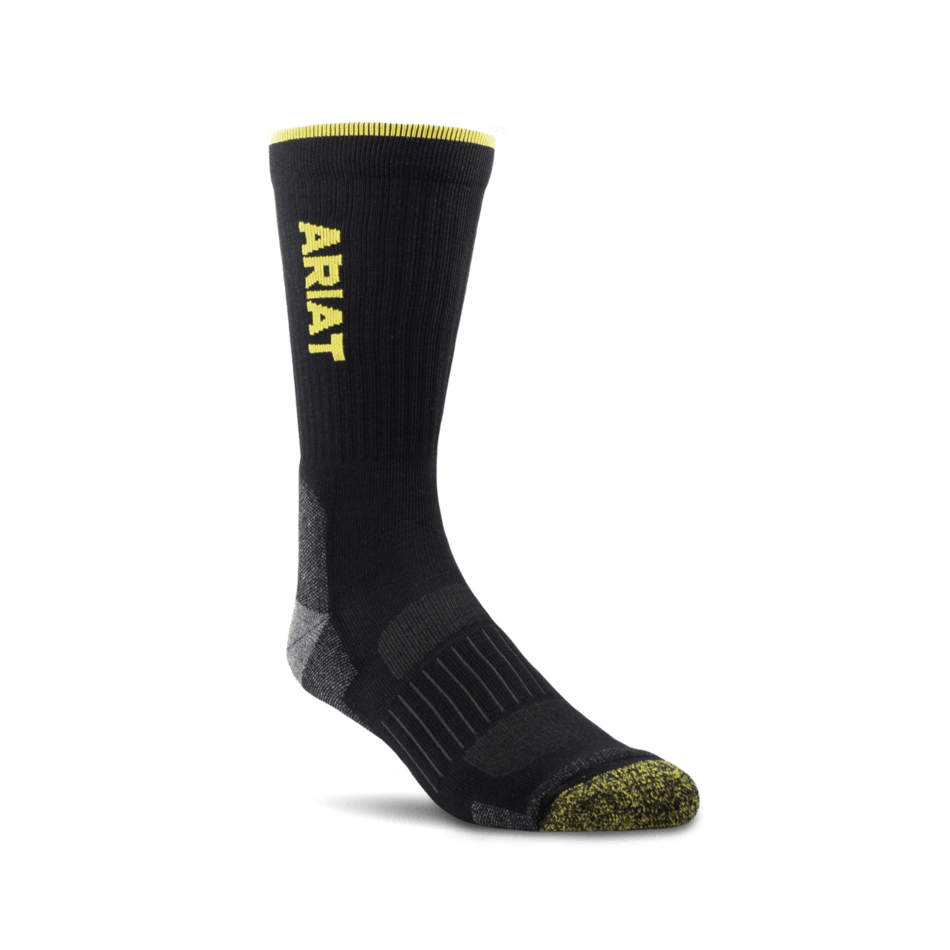 Ariat® Men's Ariat®TEK Series High Performance Crew Black Socks AR2265-002