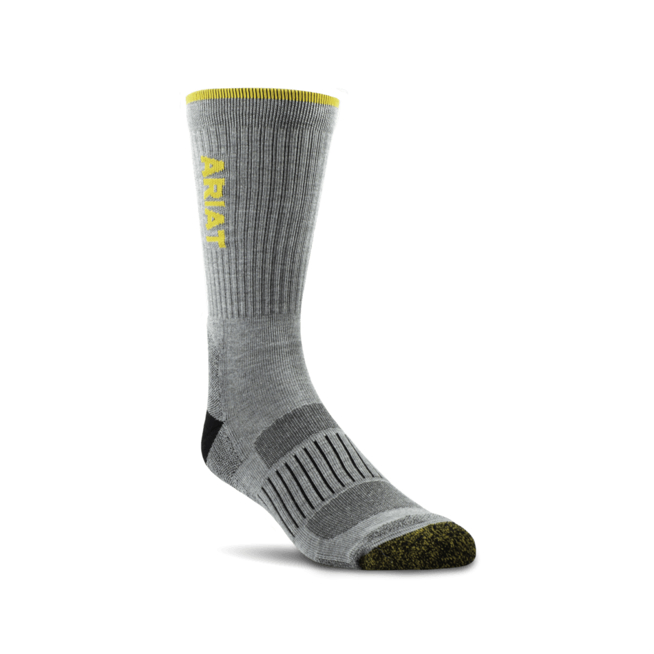Ariat® Men's Ariat®TEK Series High Performance Crew Grey Socks AR2265-050