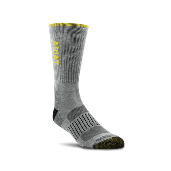Ariat® Mens Ariat®TEK Series High Performance Crew Grey Socks AR2265-050