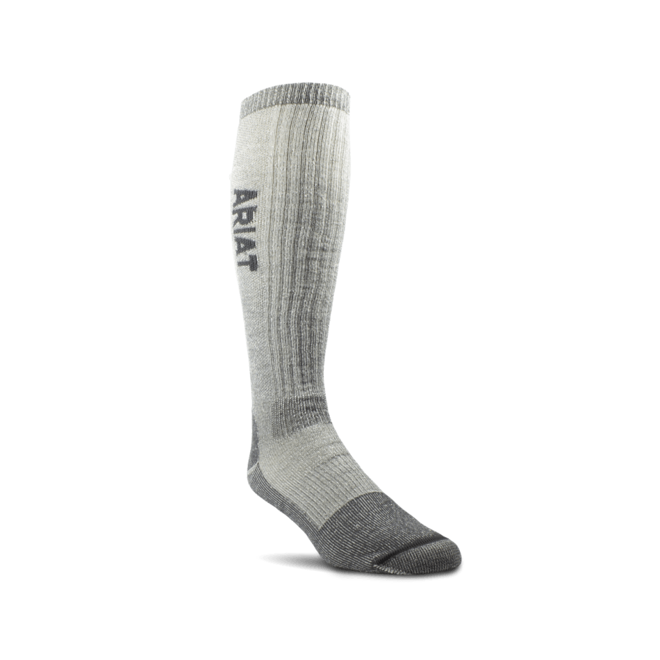 Ariat® Mens Midweight Merino Wool Blend Steel Toe Grey Socks AR2266-050