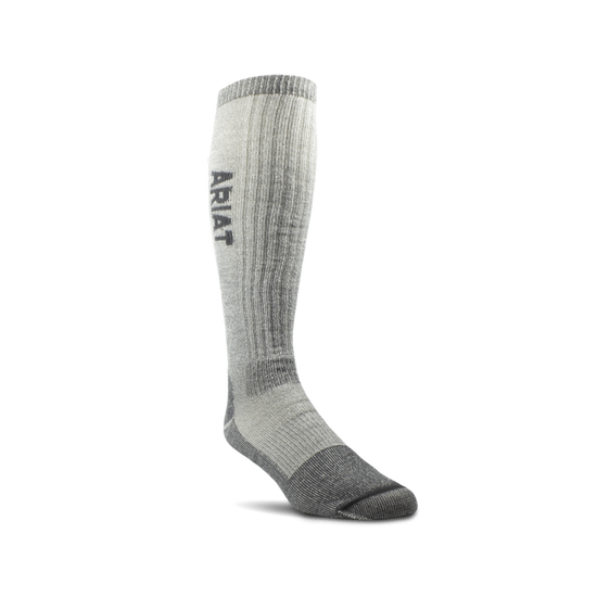 Ariat® Mens Midweight Merino Wool Blend Steel Toe Grey Socks AR2266-050