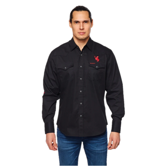 Men's Embroidered Mexican Flag Snap Button Shirt PS550-EMB