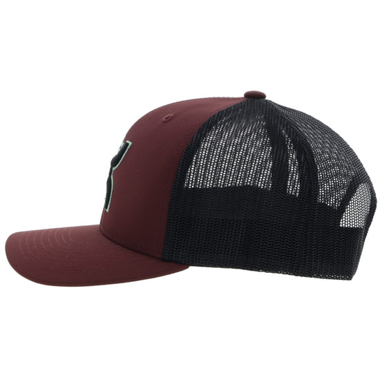 Hooey "Sterling" 6-Panel Maroon/Black Hat 2206T-MABK