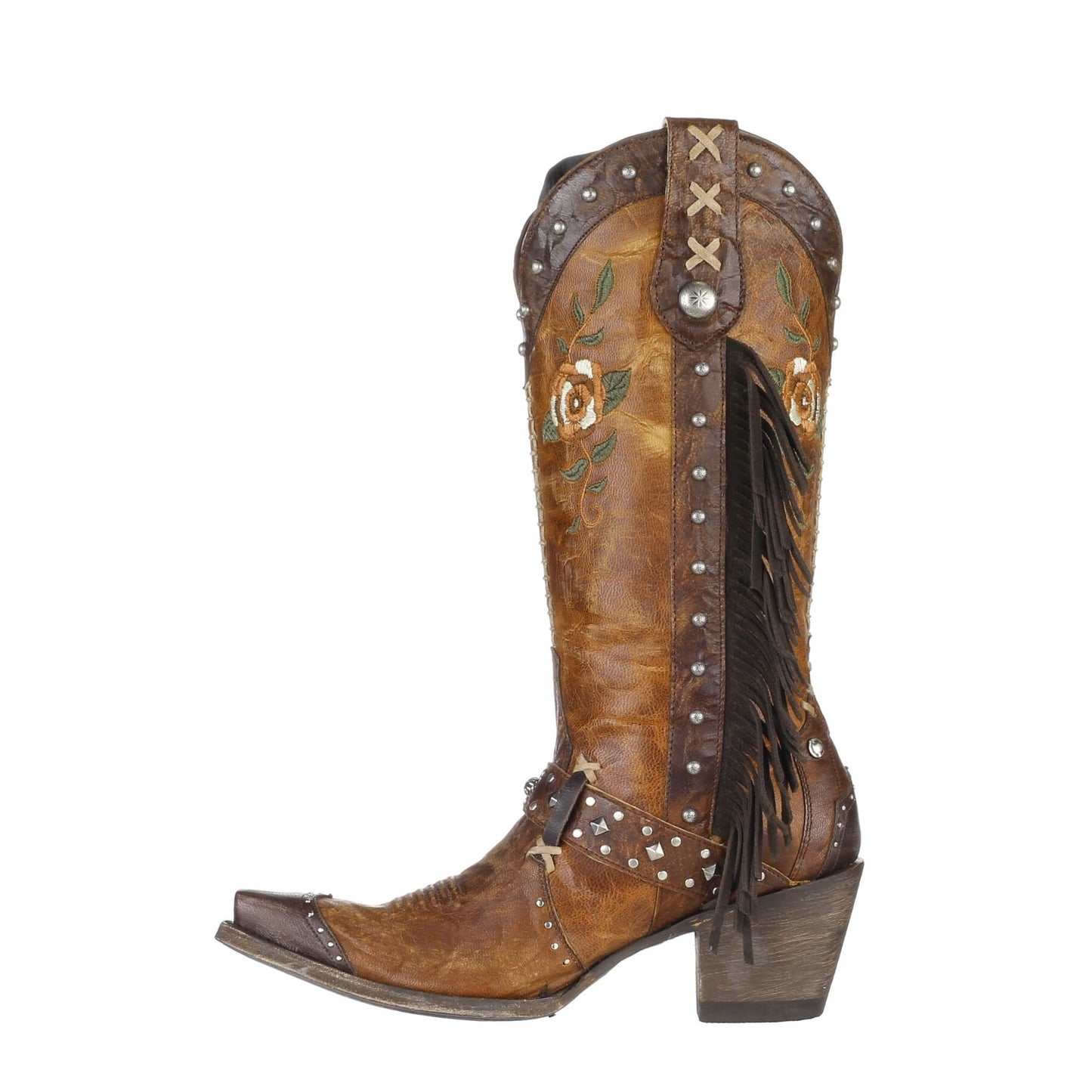 Yippee Ki Yay by Old Gringo Ladies Marielle Brown Floral Boots YBL498-1