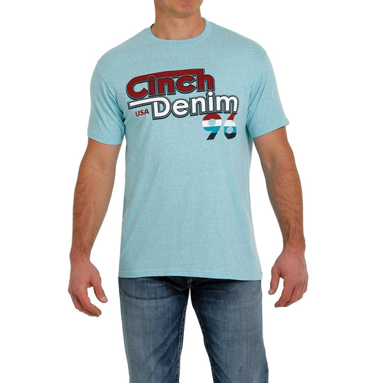Cinch Men's Jersey Turquoise Short Sleeve T-Shirt MTT1690476