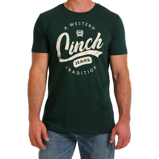 Cinch Men's Green Graphic Logo Short Sleeve T-Shirt MTT1690571