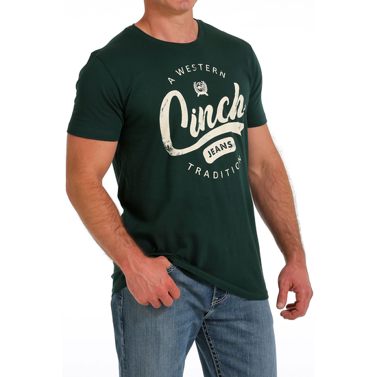 Cinch Men's Green Graphic Logo Short Sleeve T-Shirt MTT1690571
