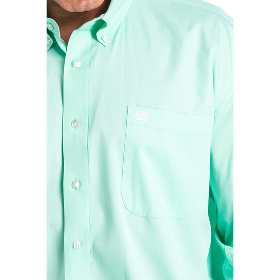 Cinch Men's Western Solid Mint Green Button-Down Shirt MTW1104237
