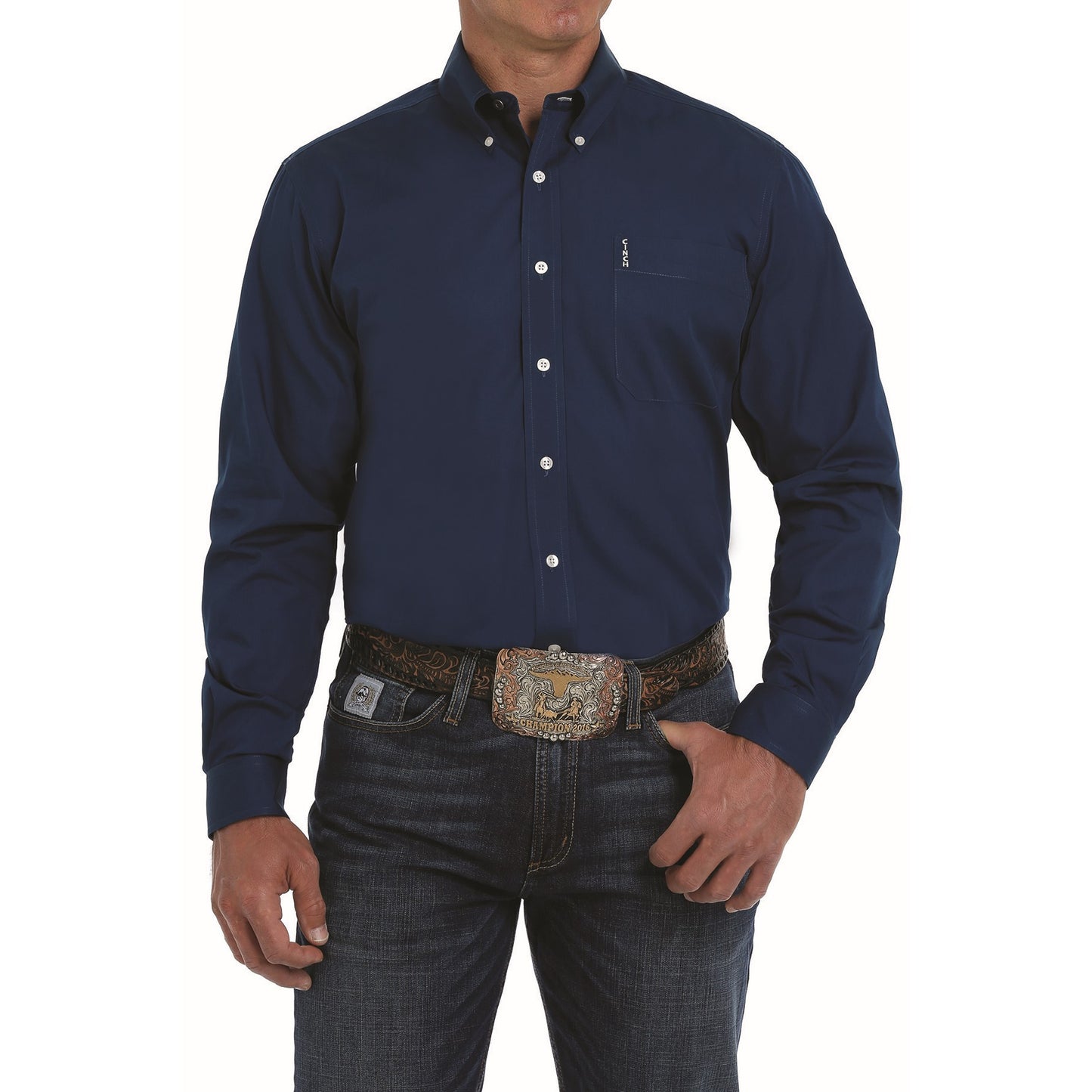 Cinch Men's Modern Fit Blue Button Down Shirt MTW1347021