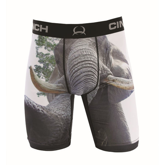 Cinch Men's Elephant Print 9" Boxer Brief Underwear MXY6010009