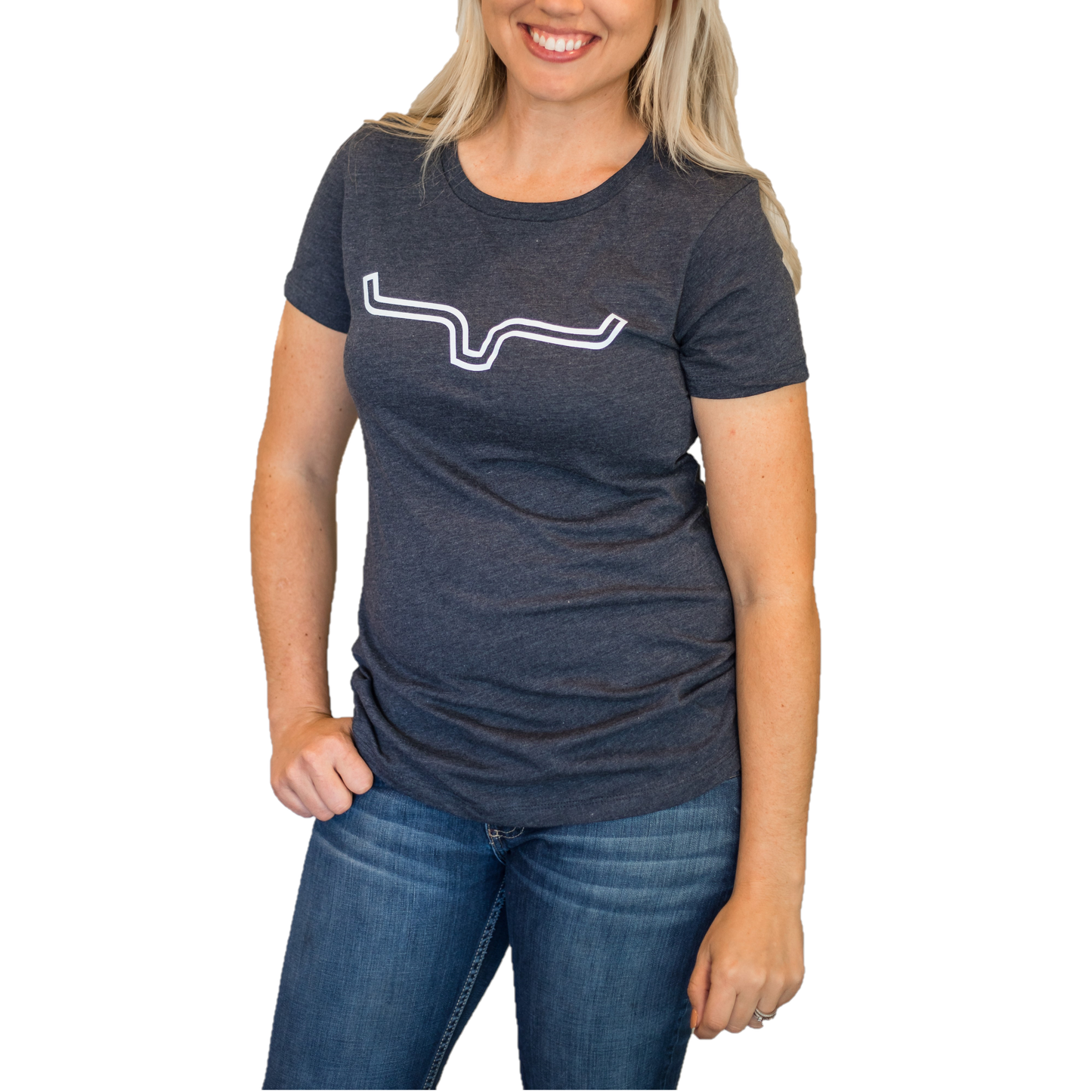 Kimes Ranch Ladies Outlier Short Sleeve Navy T-Shirt OUTLIR-NVY