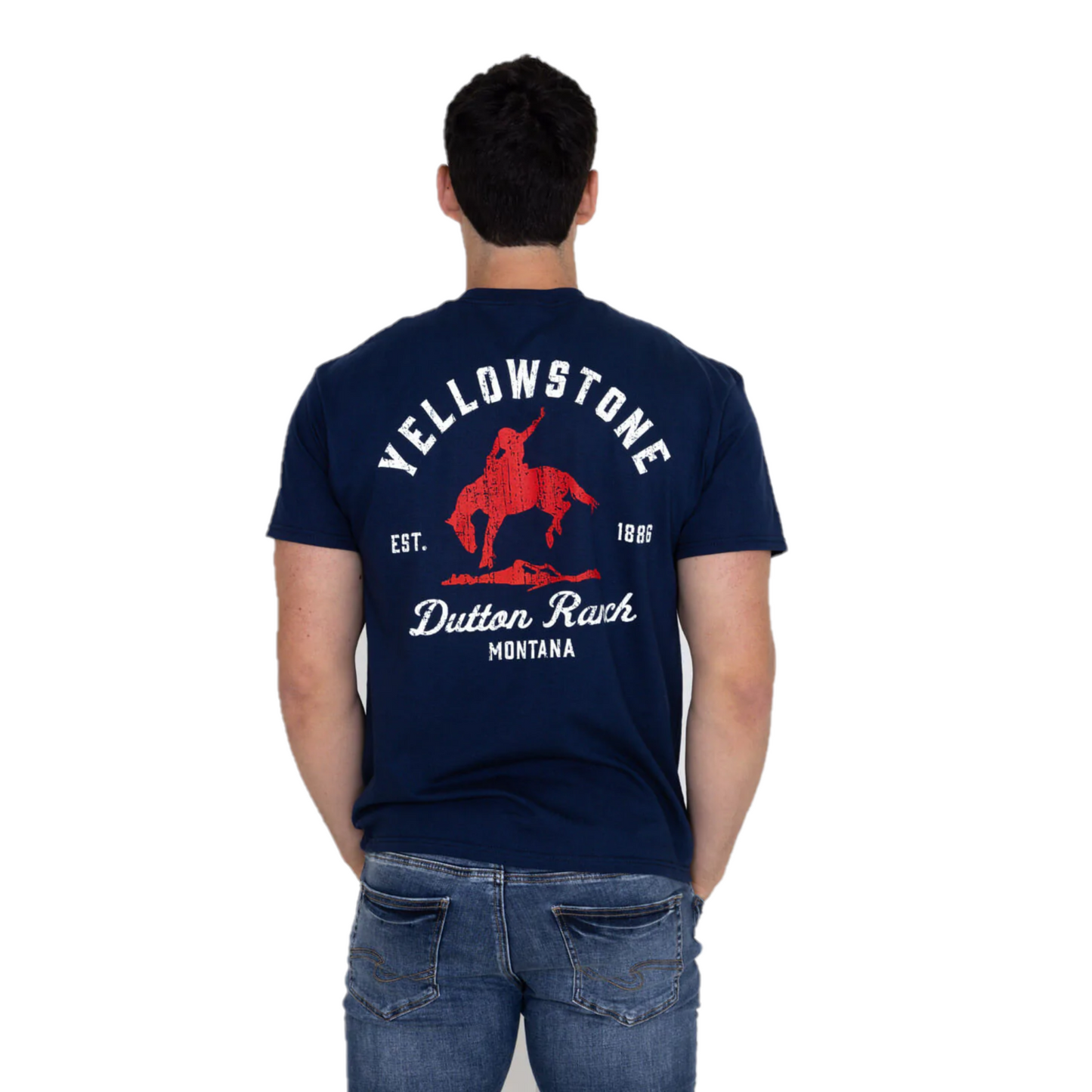Yellowstone Men's Navy Blue Graphic Short Sleeve T-Shirt 66-331-68