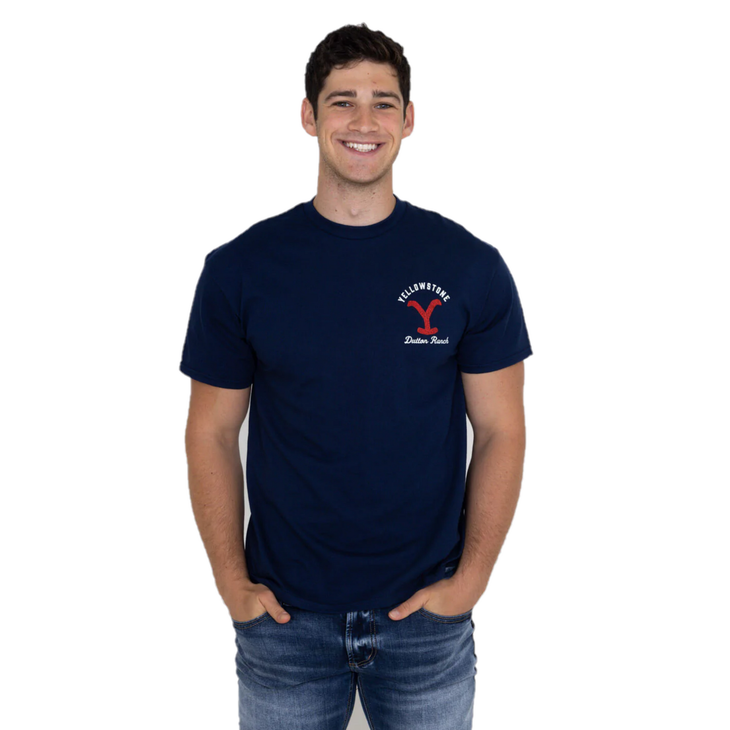 Yellowstone Men's Navy Blue Graphic Short Sleeve T-Shirt 66-331-68