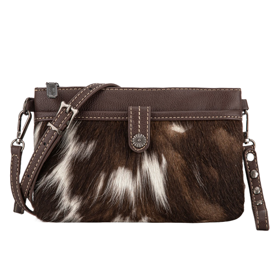 Wrangler Ladies Coffee Brown Hair-On Cowhide Crossbody Bag WG84-181CF