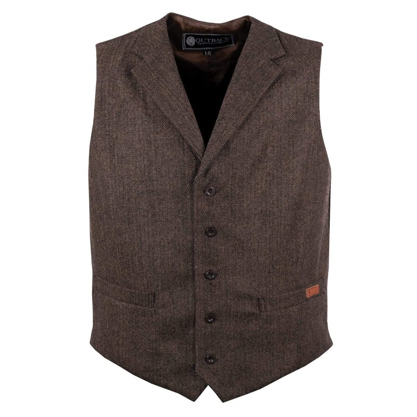 Outback Trading Company Men's Dark Brown Jessie Vest 29785-DKB