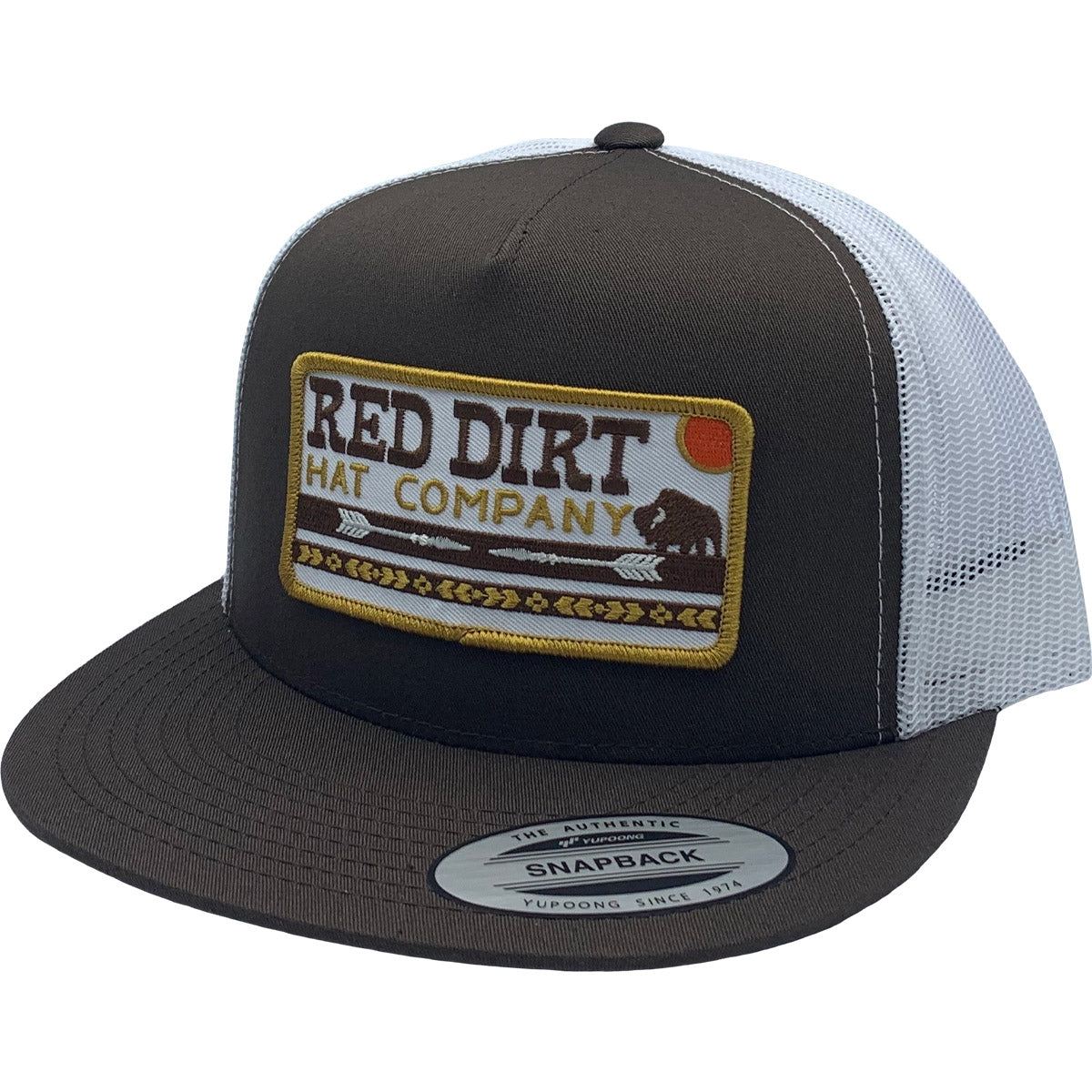 Red Dirt Hat Co.® Arrows Brown and White Snapback Hat RDHC165